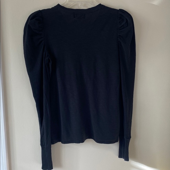 Nation LTD black Long Sleeve Top with snap front closure size xs - Picture 3 of 6